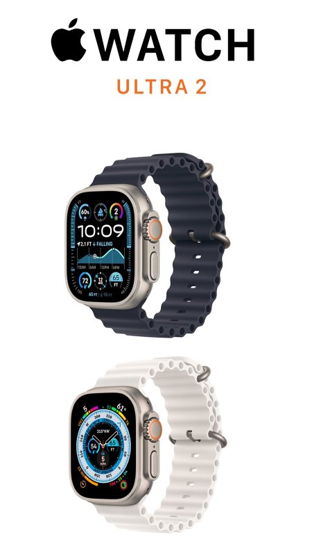 ساعة - Apple Watch / Ultra 2 -  كوبي ماستر مع قشاطين اسود و ابيض